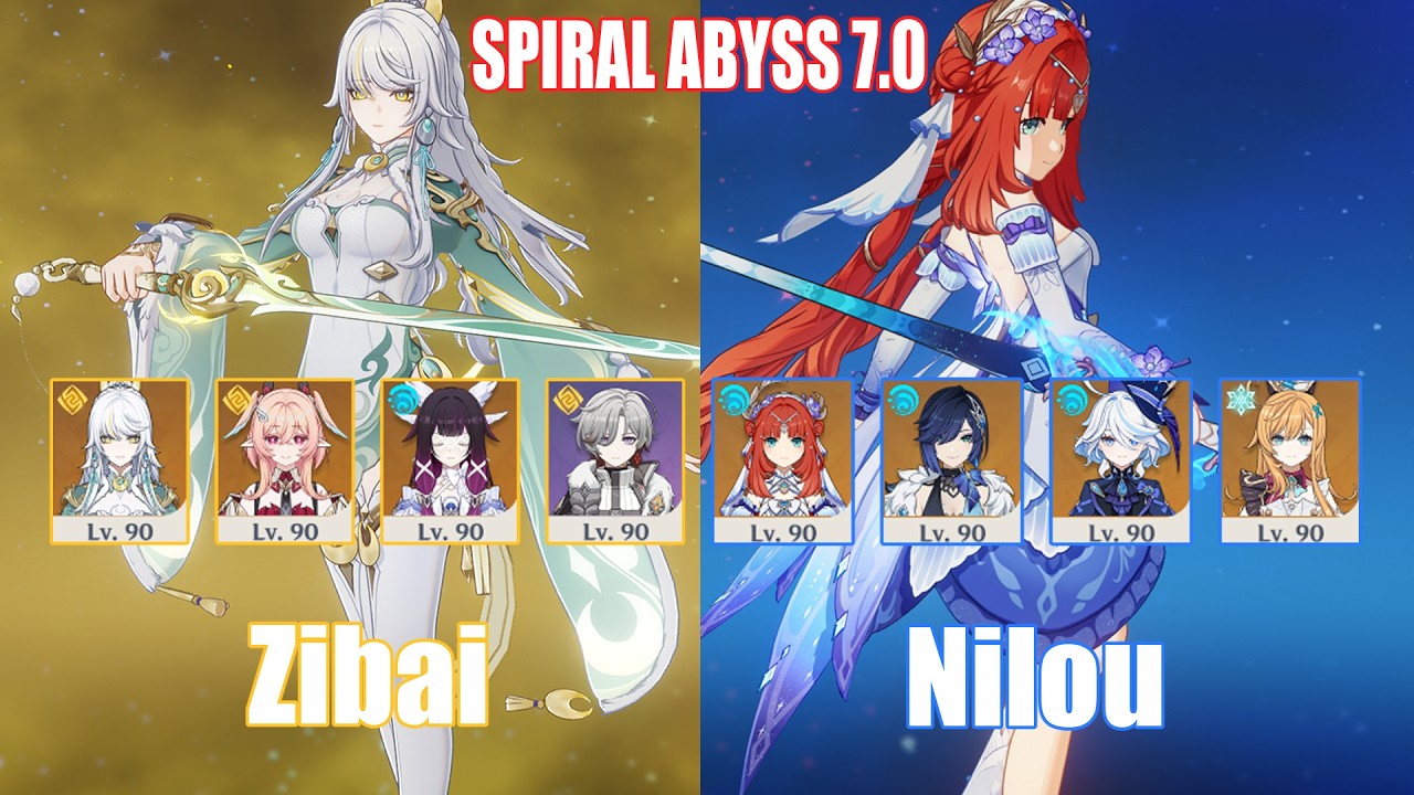 C0 Zibai Lunar Crystallize & C0 Nilou Hypercarry | Spiral Abyss 7.0 | Genshin Impact
