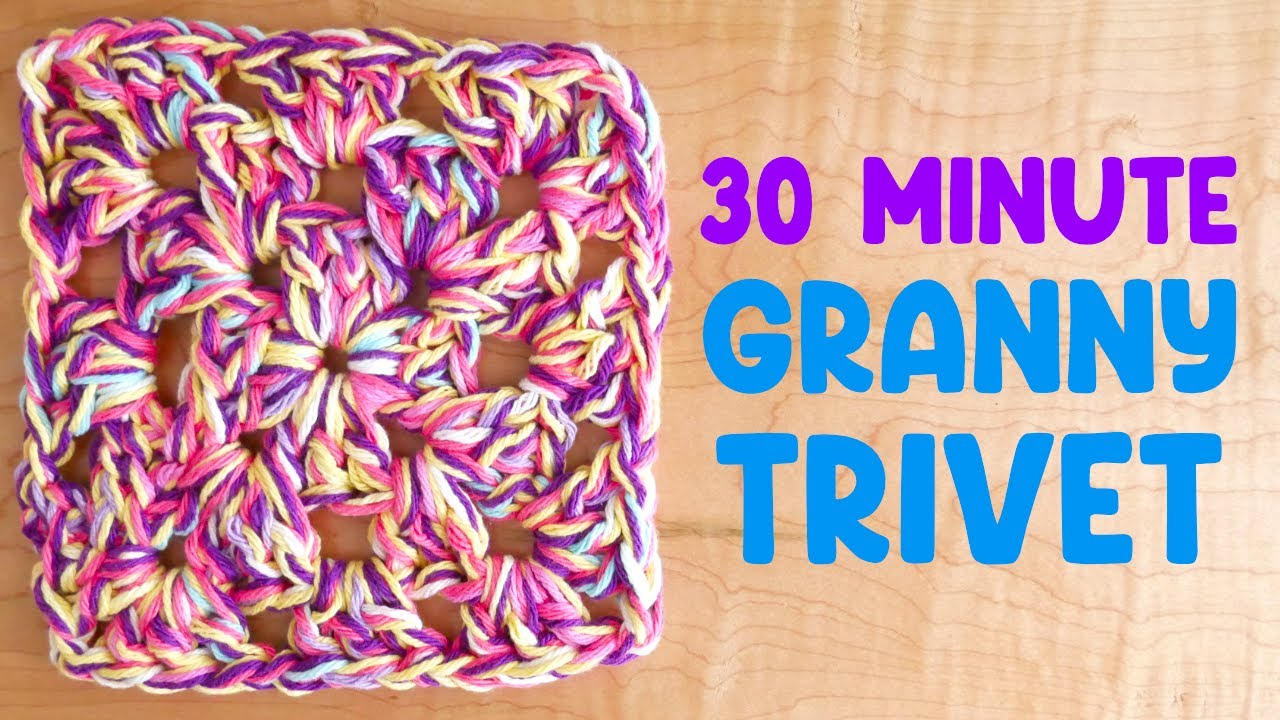30 MINUTE Crochet GRANNY TRIVET (Super Fast & Easy!)