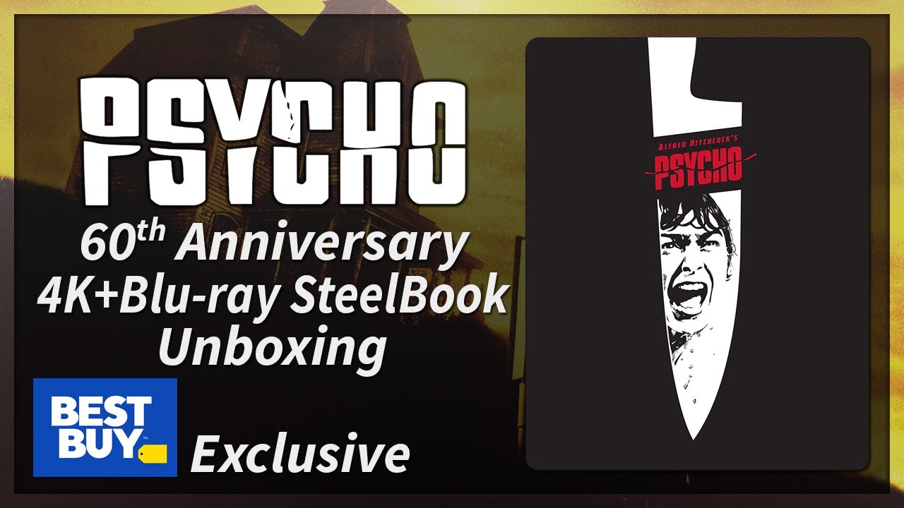 Psycho (1960) Best Buy Exclusive 60th Anniversary 4K+2D Blu-ray SteelBook Unboxing