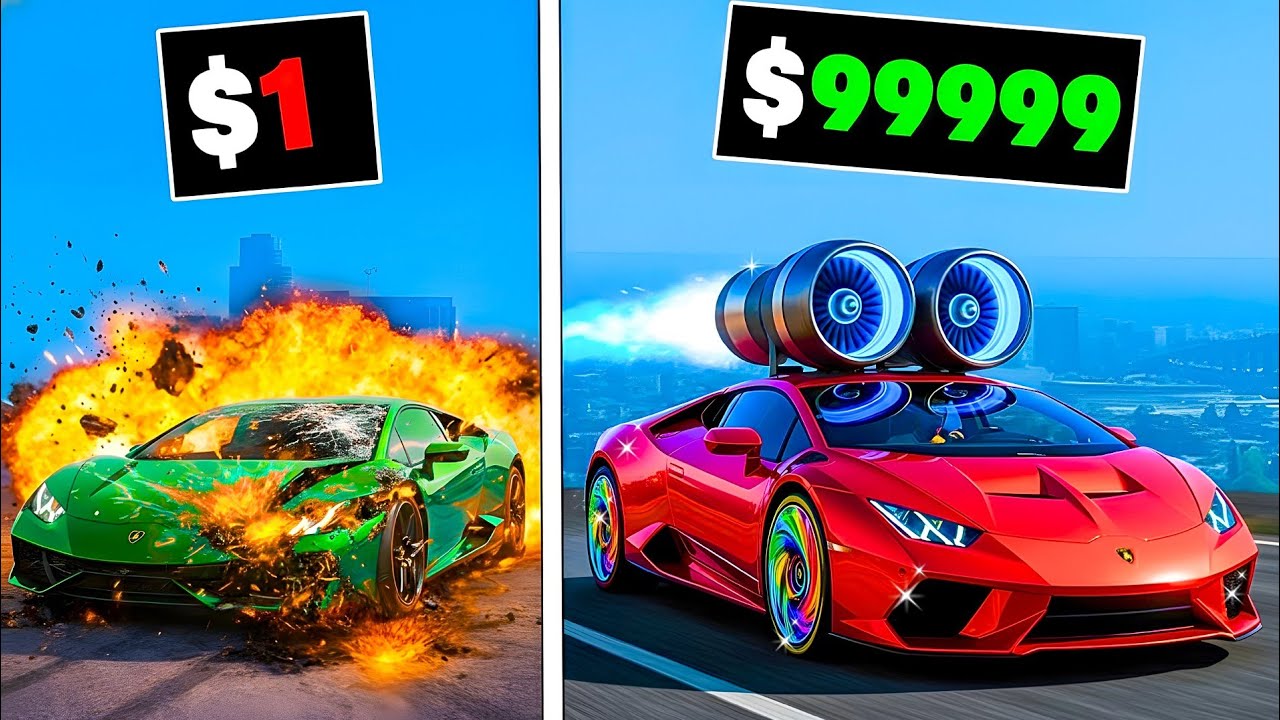 $1 to $1,000,000,000 LAMBORGHINI in GTA 5!
