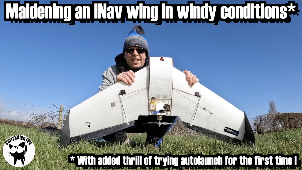 iNav Wing Maiden in high wind.  First time trying autolaunch.