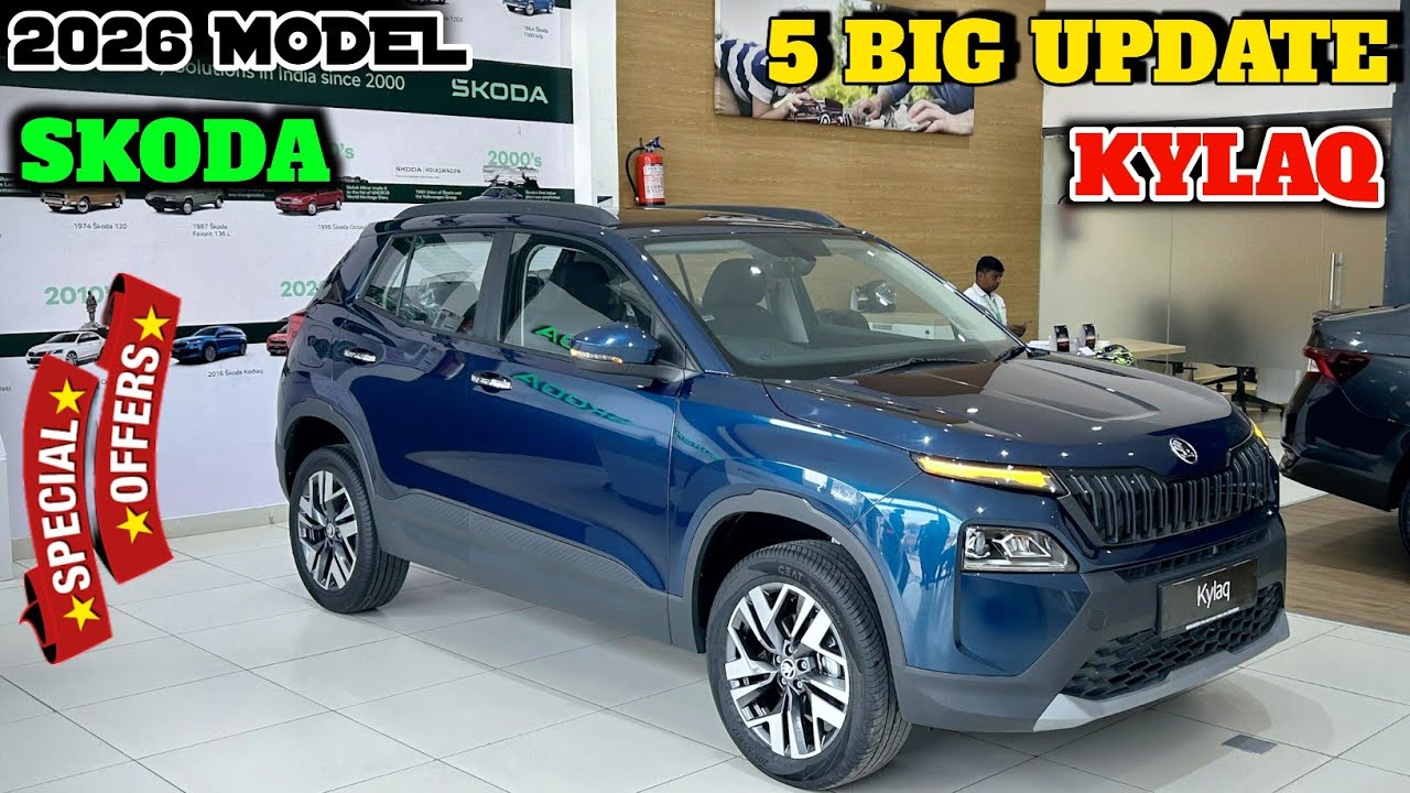 Finally 2026 Skoda Kylaq Launched 🚀 || New Price & Changes 😲 || 2026 Skoda Kylaq Base Model