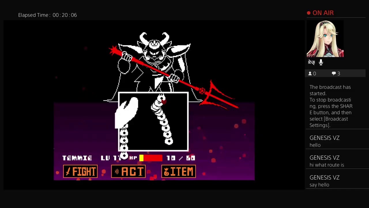 End of undertale mixed route