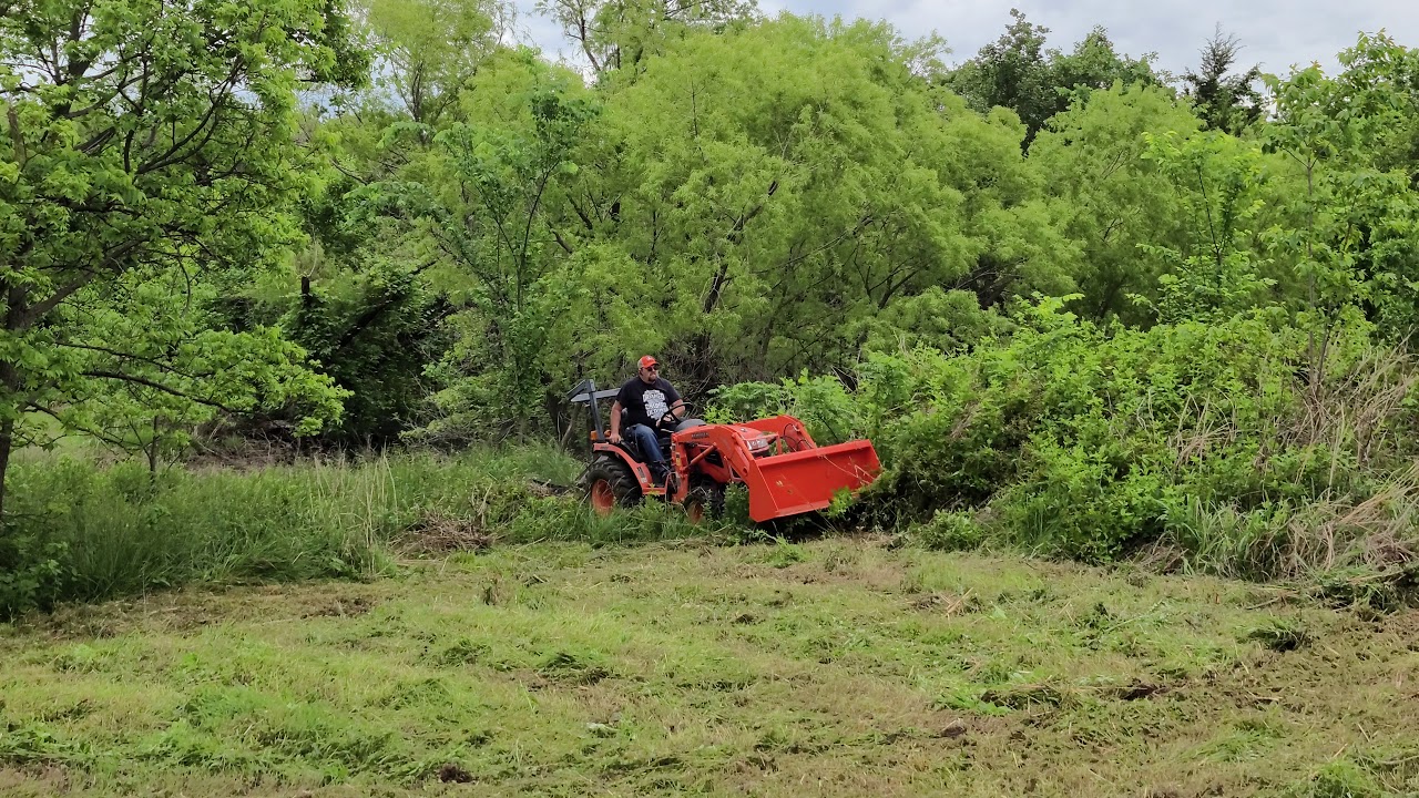 Brush hogging with the B2320 kubota