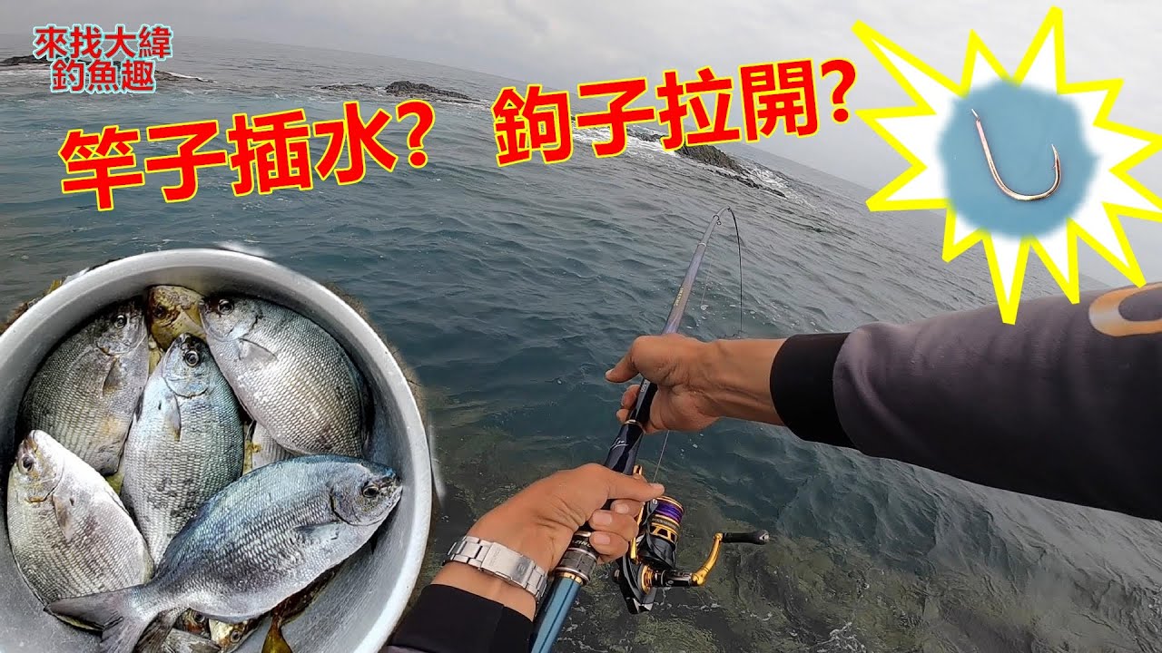 不想讓線結果悲劇了，鉤子直接被拉開啦！一直拉！一直爽！【男人嶼】【澎湖磯釣】【大緯釣魚趣】