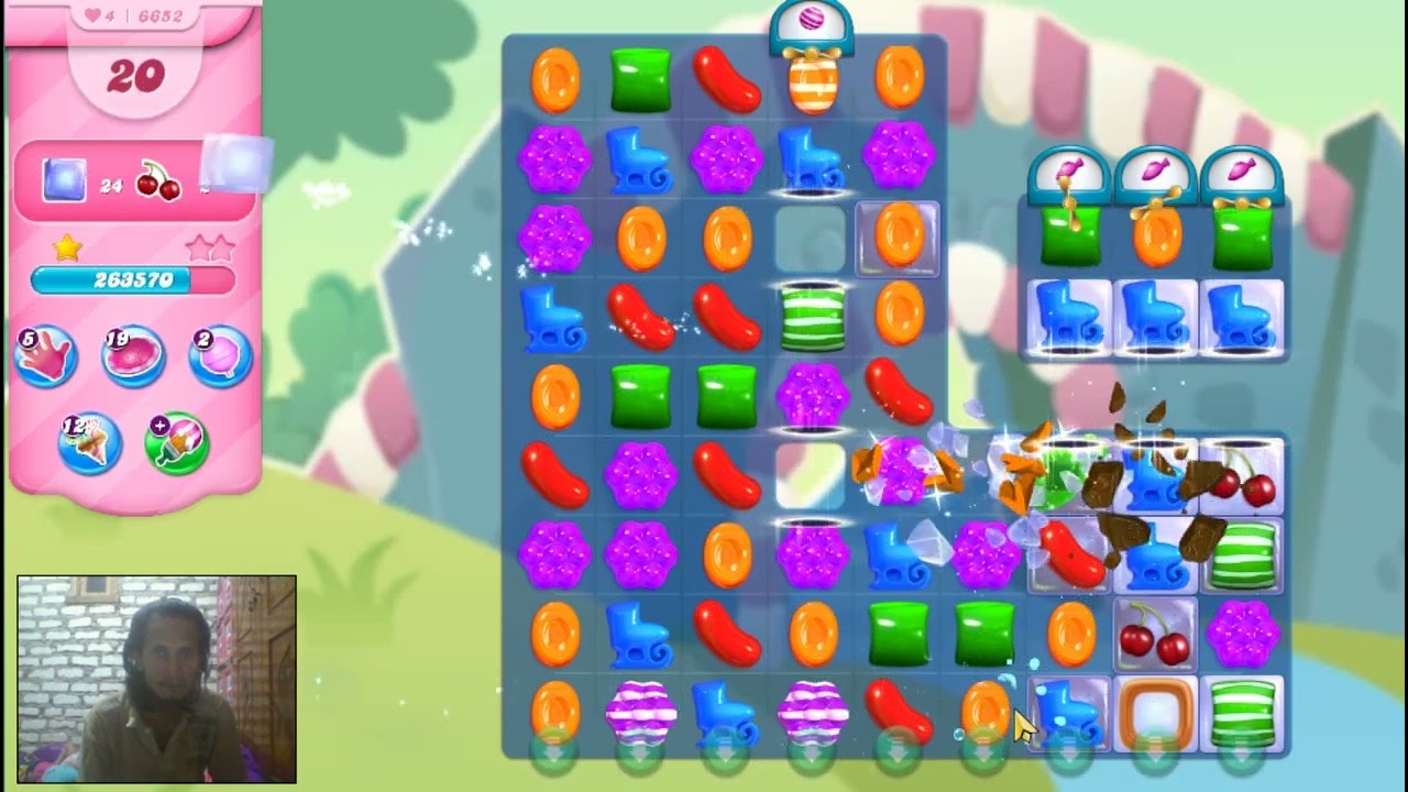 Candy Crush Saga Level 6652 - 3 Stars, 20 Moves Completed