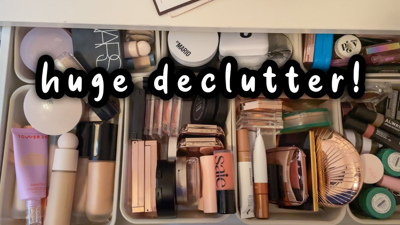 decluttering my makeup collection (part 1) | going minimal-ish