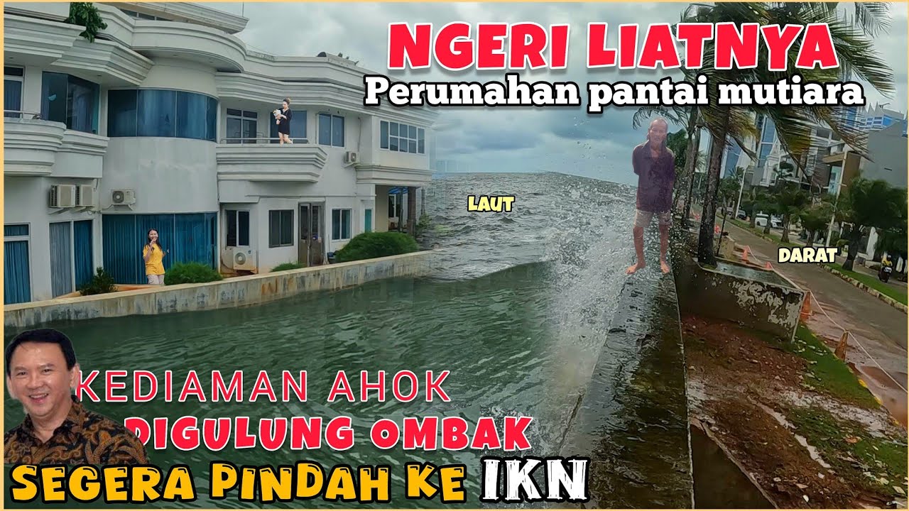 Ini Bukti Jakarta Dalam Bahaya TENGGELAM , Perumahan Elite Pantai Mutiara Jakarta dibawah Air Laut❗️