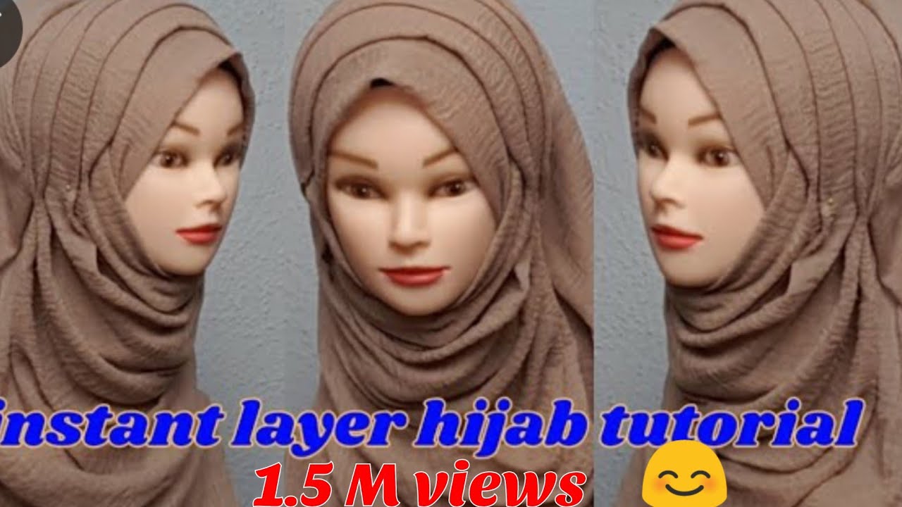 Instant full layered hijab tutorial // very easy hijab style