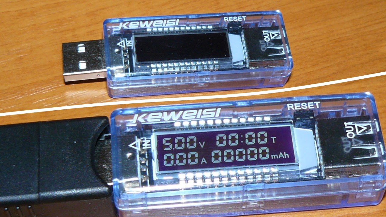 USB тестер Keweisi KWS-V20 амперметр, вольтметр, тестер емкости повербанков и аккумуляторных батарей