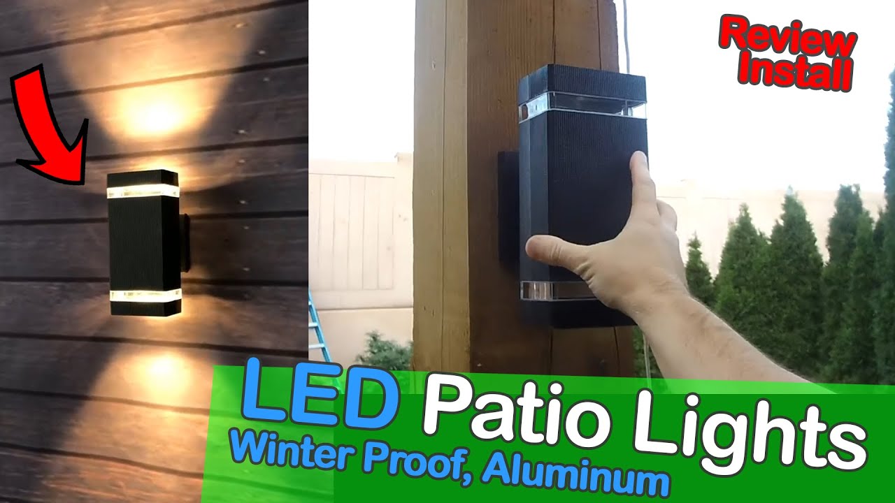 Square Up Down Exterior Lights - Wall Light Install - Patio Pergola Lights - Patio Sconce Lights