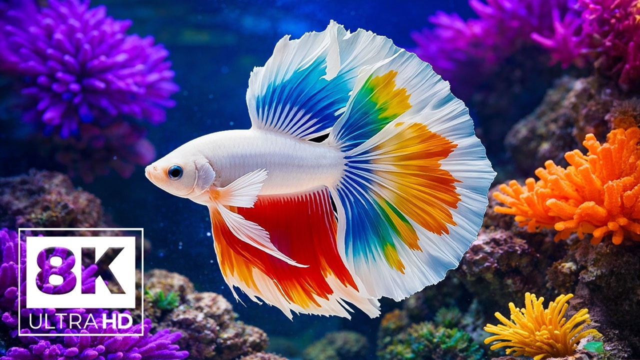Immersive 8K Underwater Odyssey &ndash; Calming Marine Sounds for Stress Relief - Aquarium Relax Music
