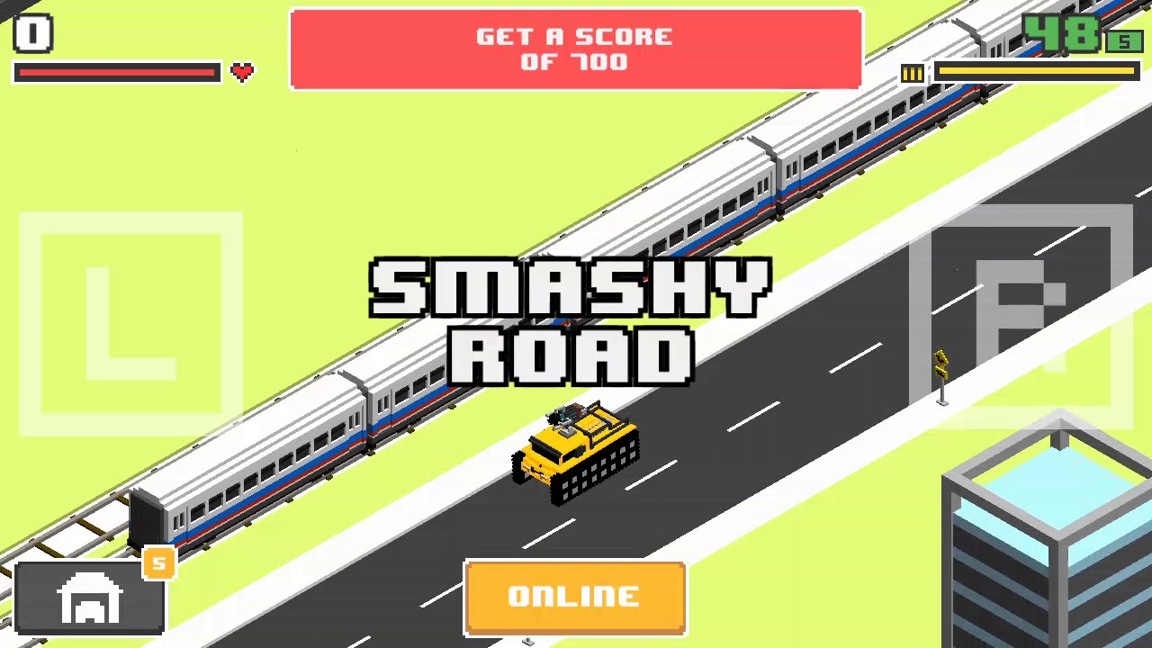 How to get both trains stopped in smashy road arena!