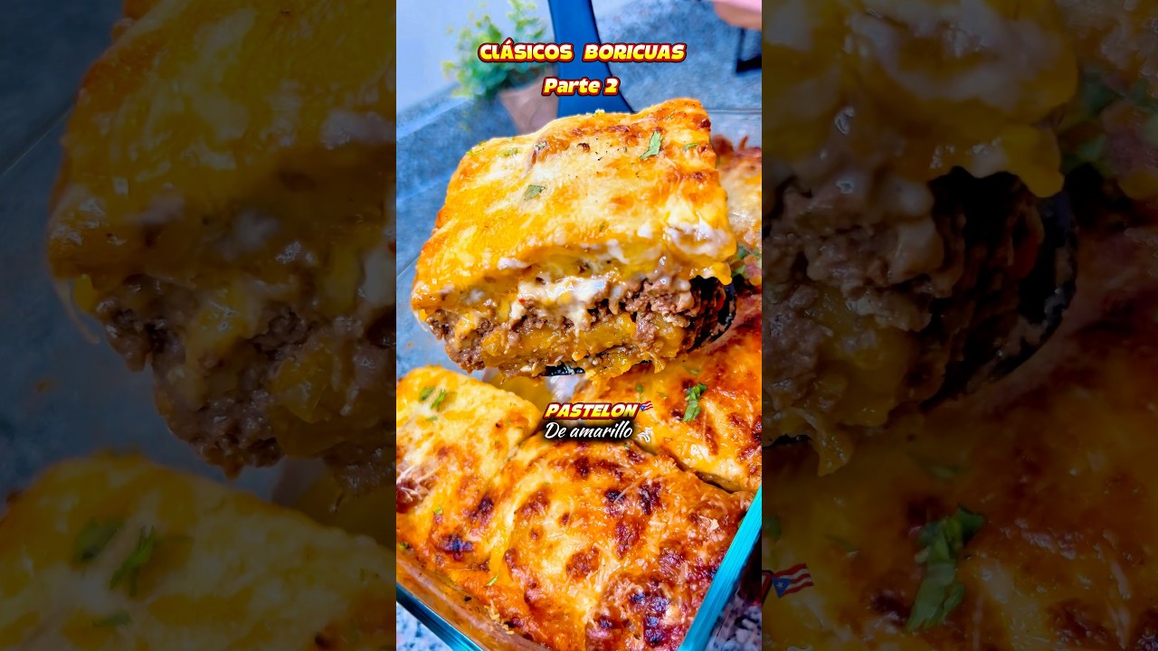 💫 PASTELON DE AMARILLO 🇵🇷 #puertorico #boricua #pastelon   #puertorico food and culture