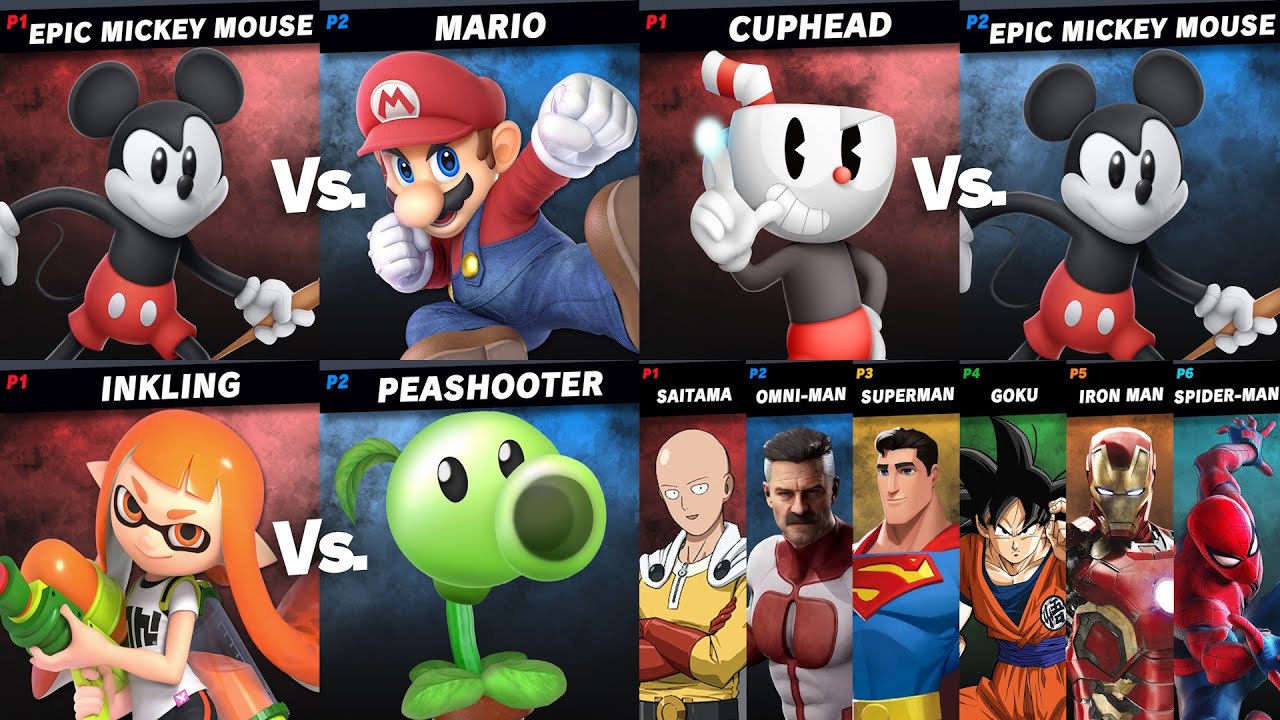 Mario vs Epic Mickey | Subscribers Requests in Super Smash Bros Crusade 2
