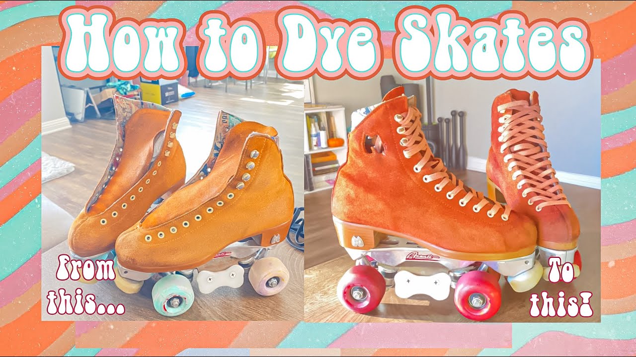HOW TO DYE YOUR SKATES | Roller skate makeover | dying skates with RIT | How to dye your wheels