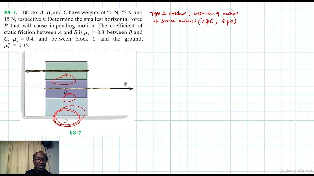 F8–7 Friction (Chapter 8: Hibbeler Statics) Benam Academy