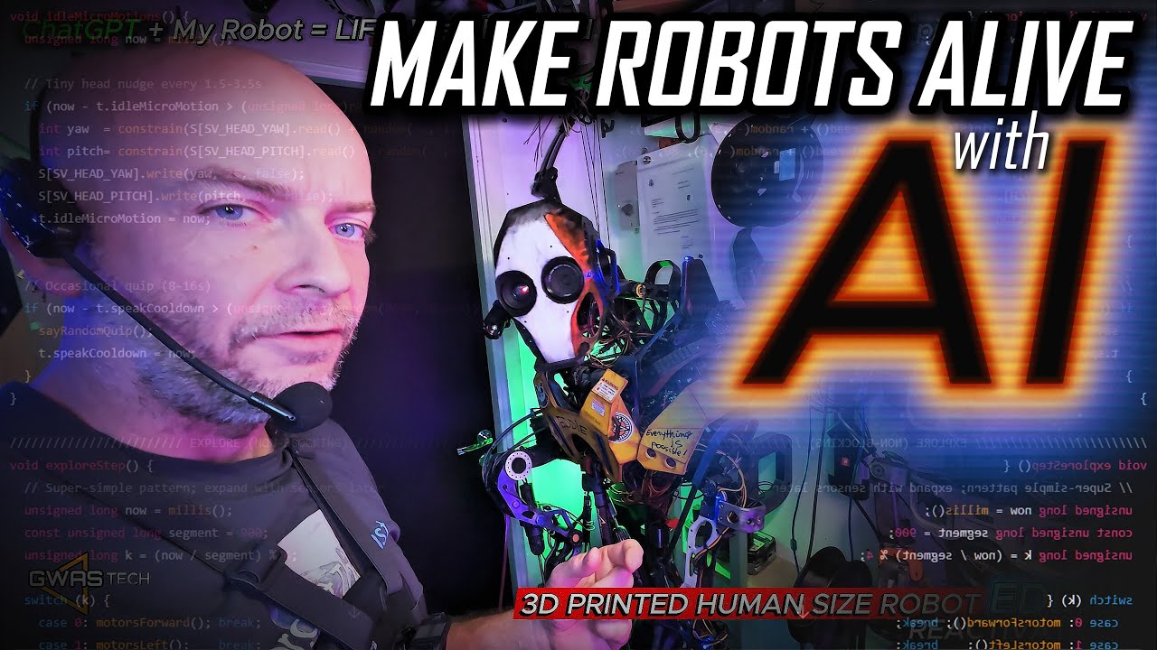 AI + ChatGPT Bring a Human-Size 3D-Printed Robot to Life! 🤖 | PART 1