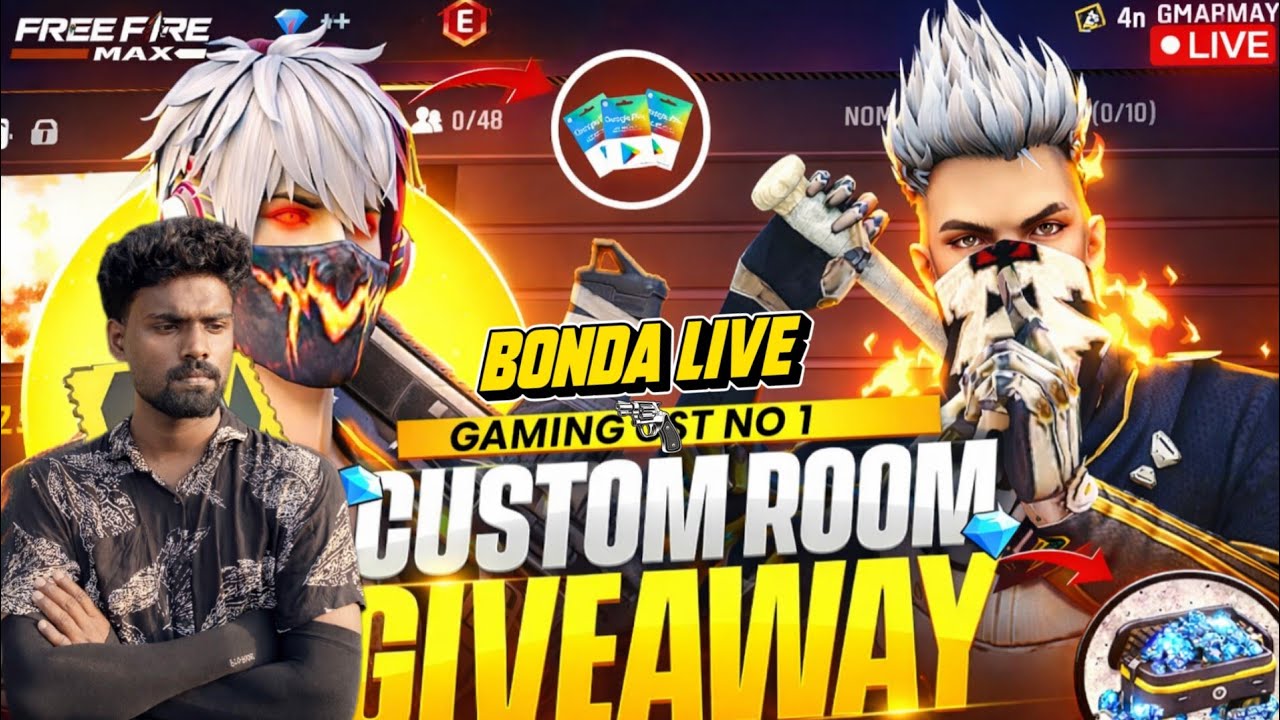 🔴 Bonda is live Redeem code giveaway solo tournament kill point match #freefire#tamil