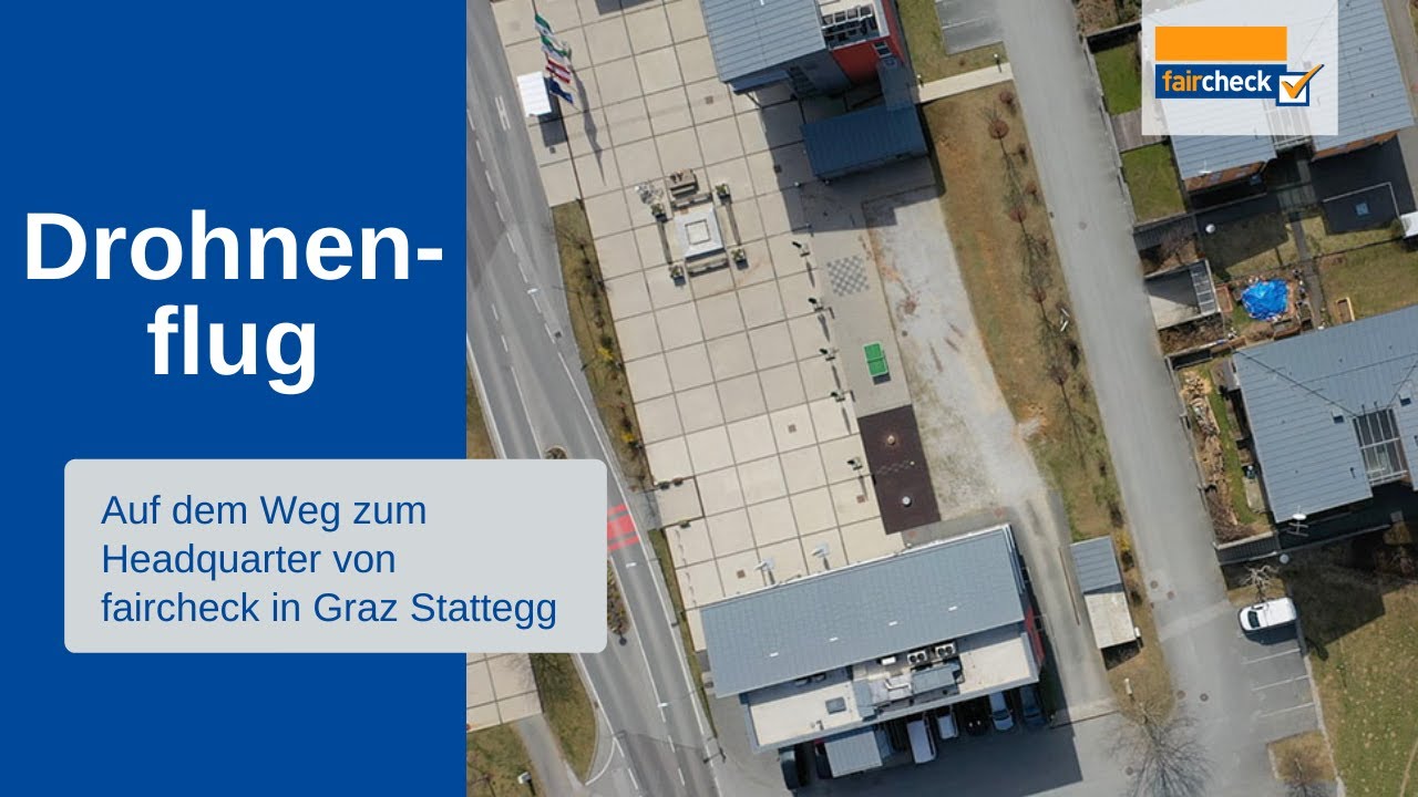 Drohnenflug zum Headquarter von Schadendienstleister faircheck in Graz Stattegg // Stattegg von oben