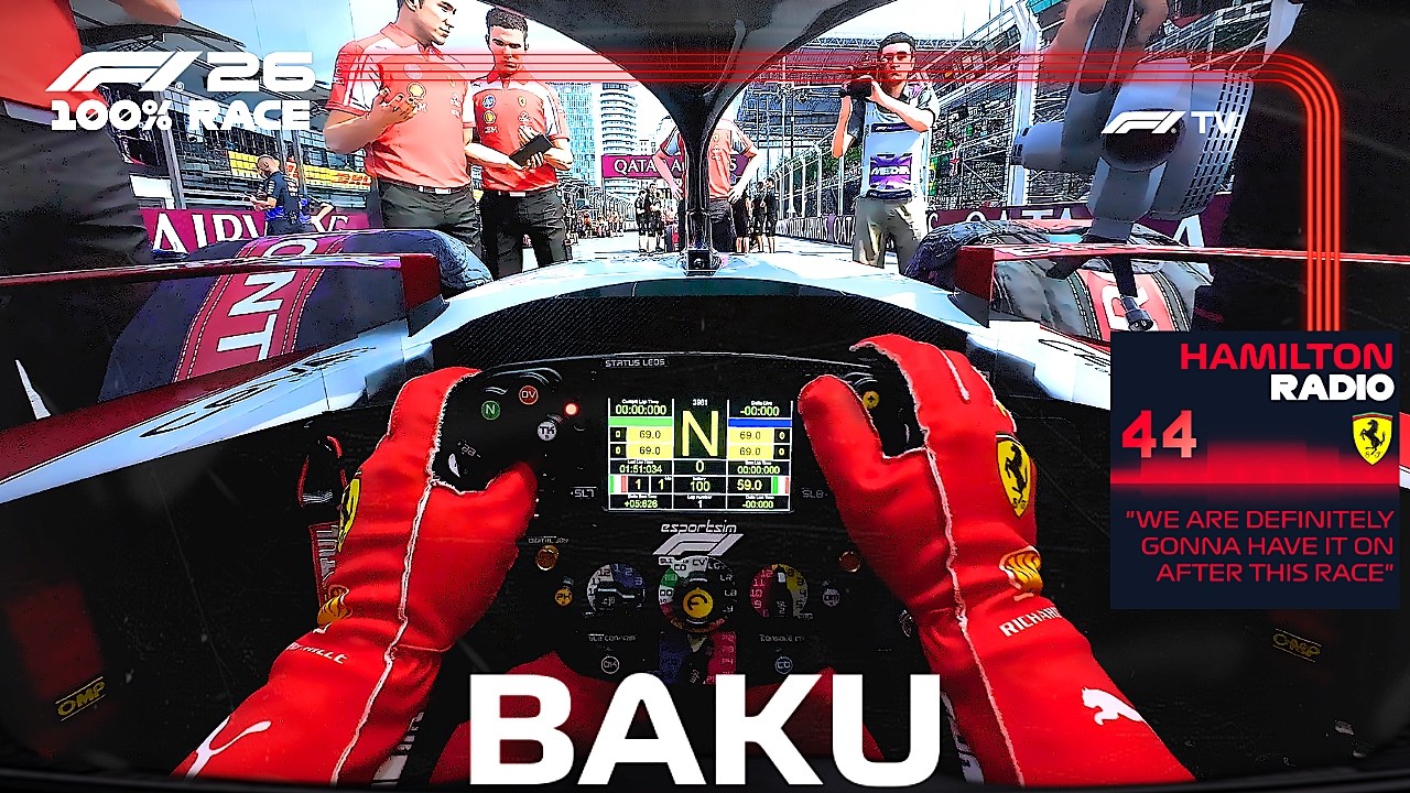 ULTRA REALISTIC F1 26 - Lewis Hamilton Ferrari Azerbaijan GP 100% Race