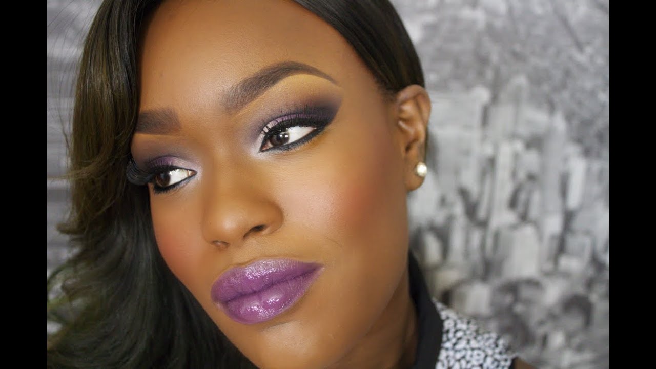 Fall Makeup Purple Lips PURPLE EYESHADOW