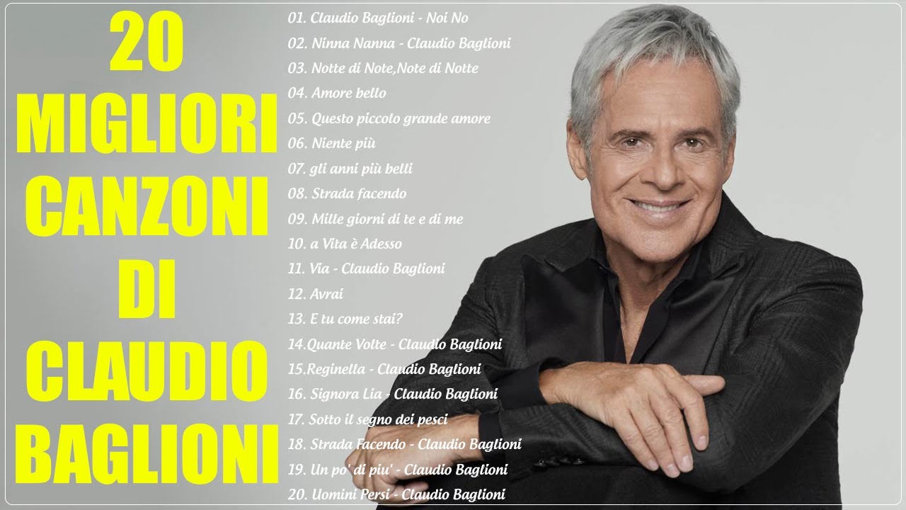 Claudio Baglioni Live - Claudio Baglioni Greatest Hits Full Album - Best of Claudio Baglioni