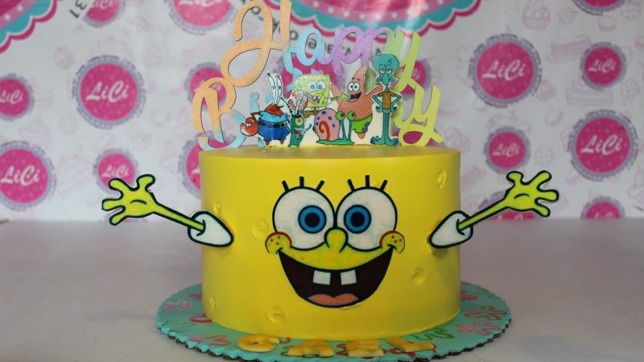 Pastel de Bob Esponja sencillo