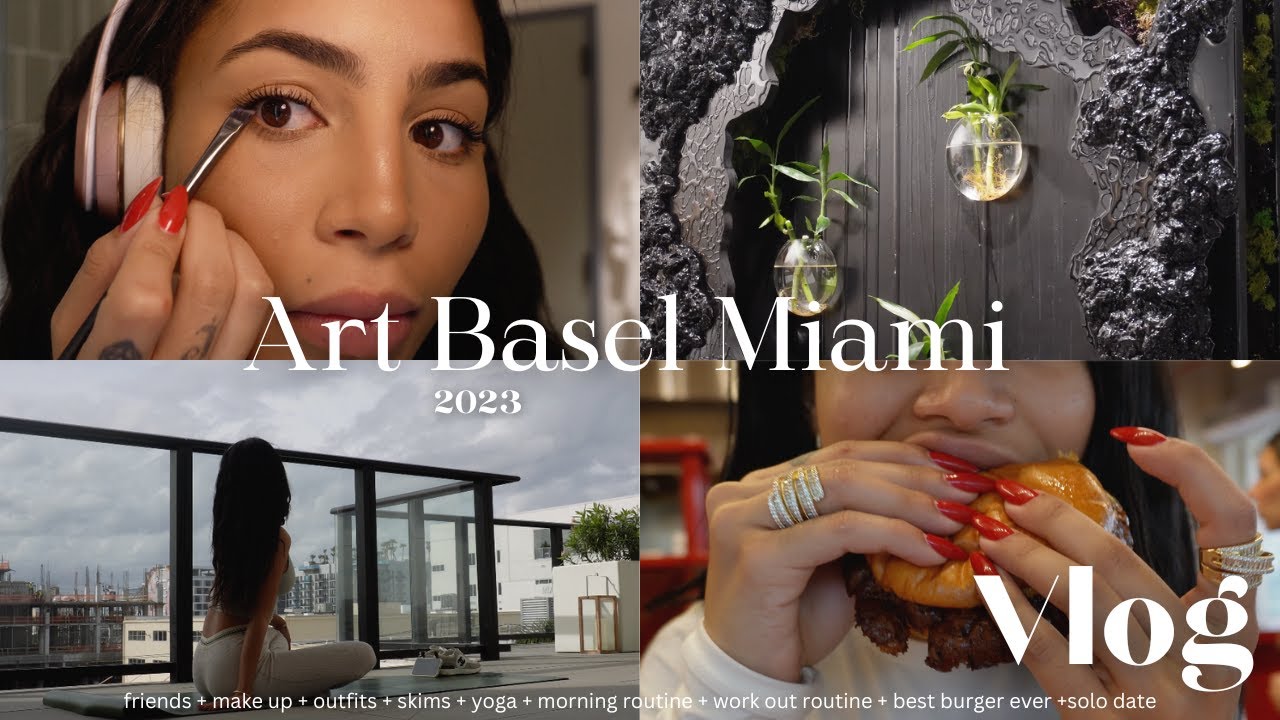 Art Basel Miami 2023| Spend the weekend with me in Miami| solo dinner , morning routine, yoga..