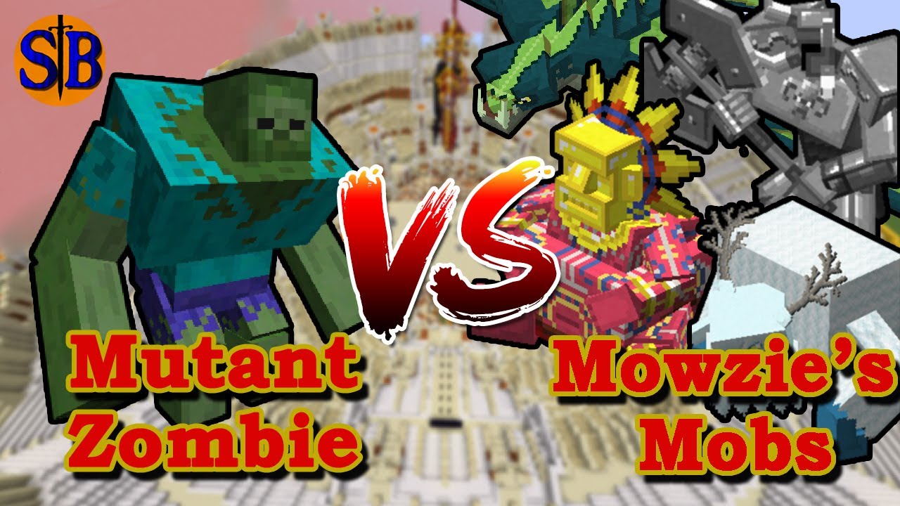 Mutant ZOMBIE (Mutant Beasts)  vs Mowzie's Mobs | Minecraft Mobs Battle