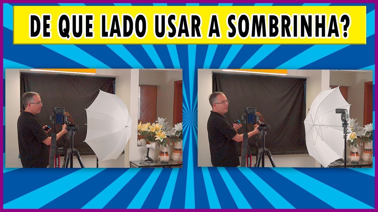 Sombrinha difusora - qual o jeito certo de usar? | Por trás das Lentes