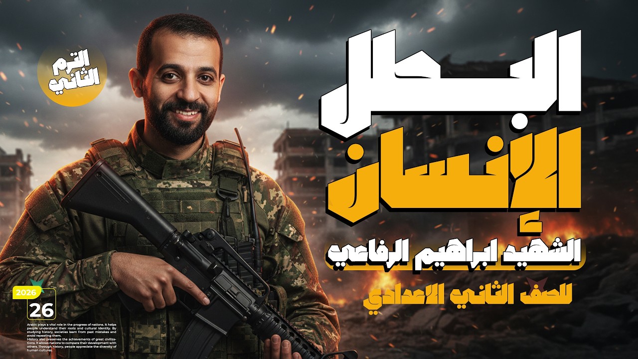 البطل الانسان الشهيد ابراهيم الرفاعي للصف الثاني الاعدادي | لغة عربية الصف الثاني الإعدادي ترم ثاني