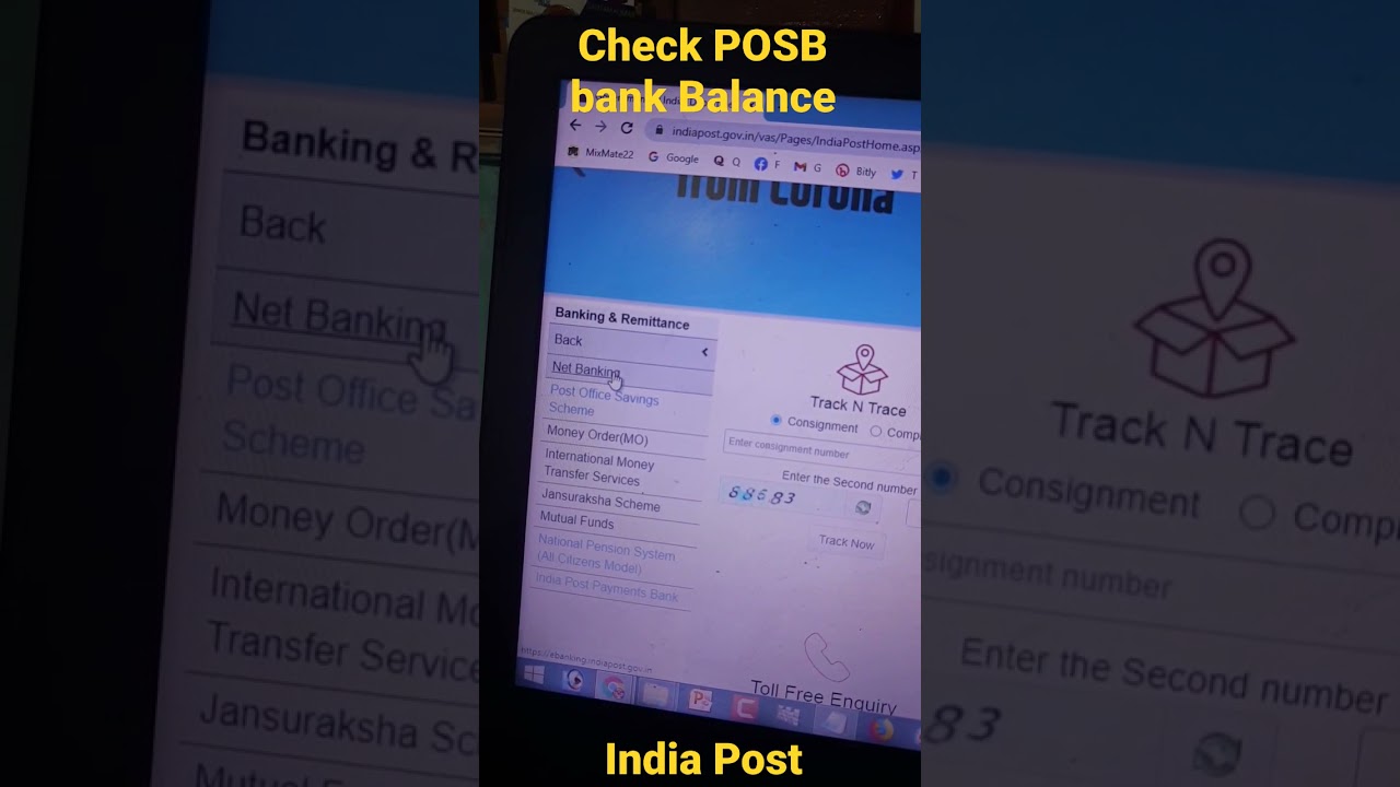 Check POSB bank balance online | India Post |#shorts #mixmate22