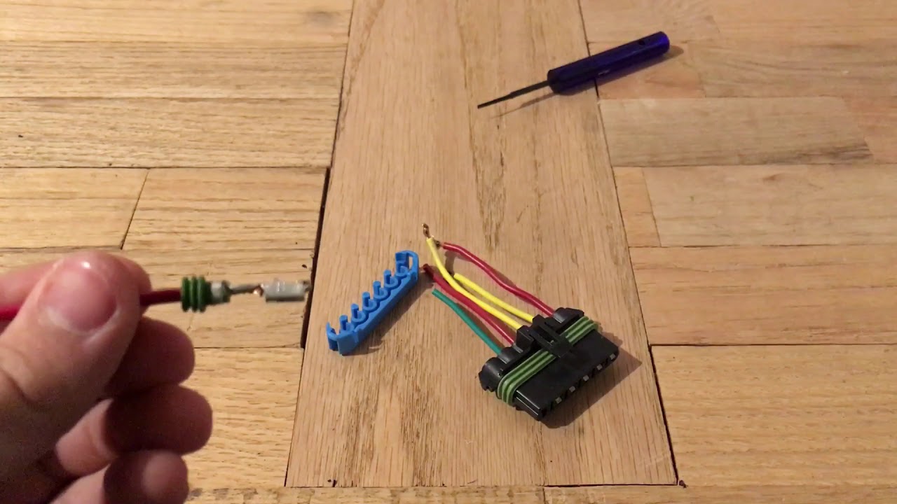 Female 280 Delphi Weather-pack 6 pin Connector terminal removal technique.