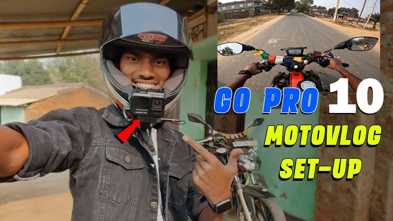 Go Pro 10 Motovlog Set-up || The Best Motovlogging set-up Go Pro 10 Complete details