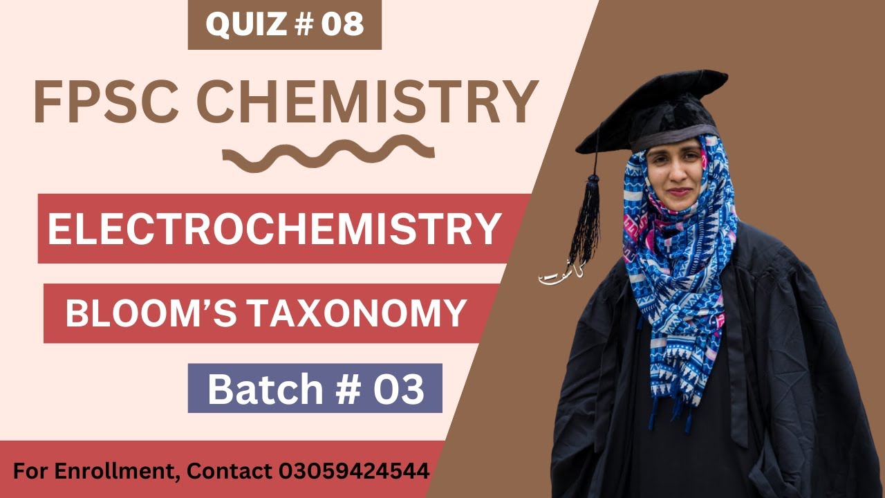 FPSC Lecturer Chemistry Test Preparation #electrochemistry  | #bloomstaxonomy #fpsc #ppsc #ppscjobs
