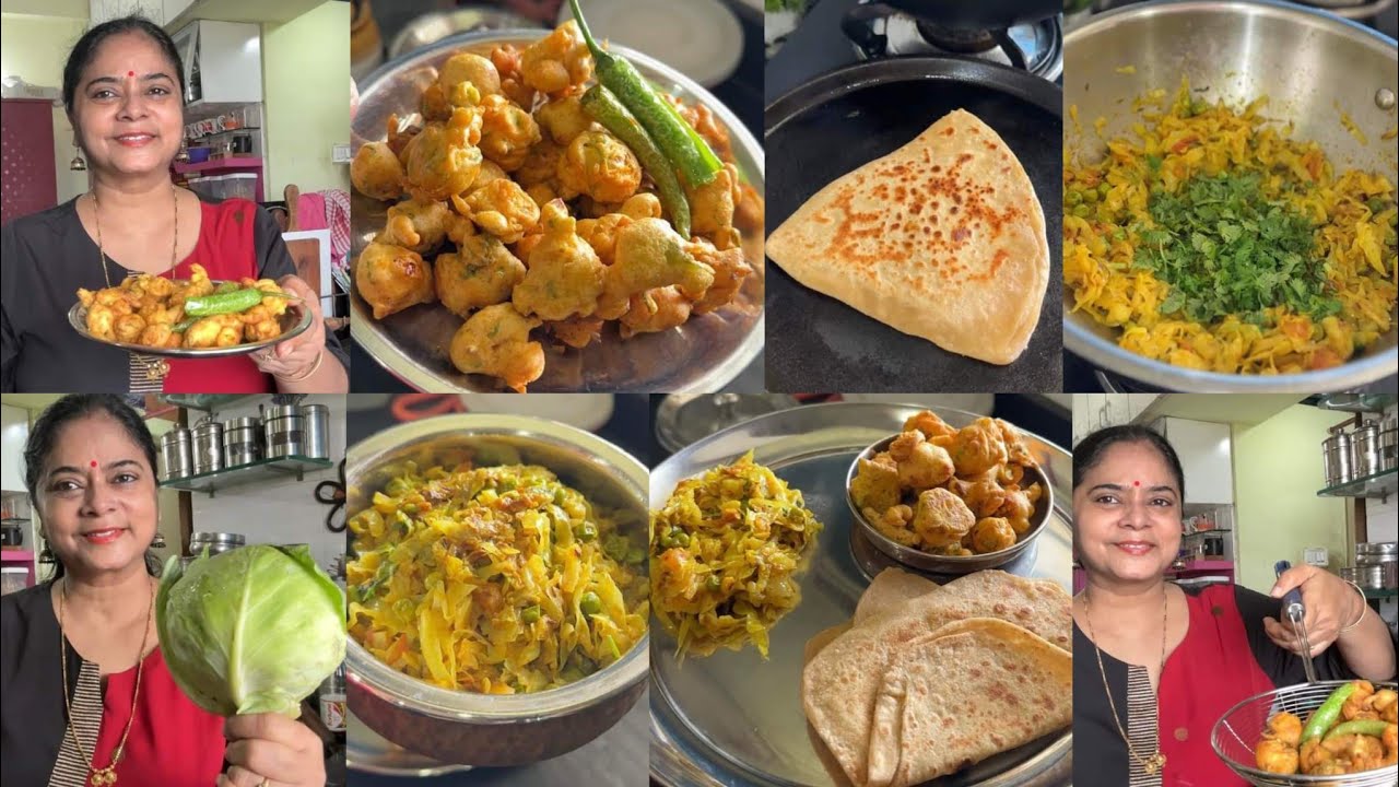 feelings शेयर nhi करते +Breakfast🍱 mirchi bhajiya🌺 patta gobhi ki sabji🌺 paratha