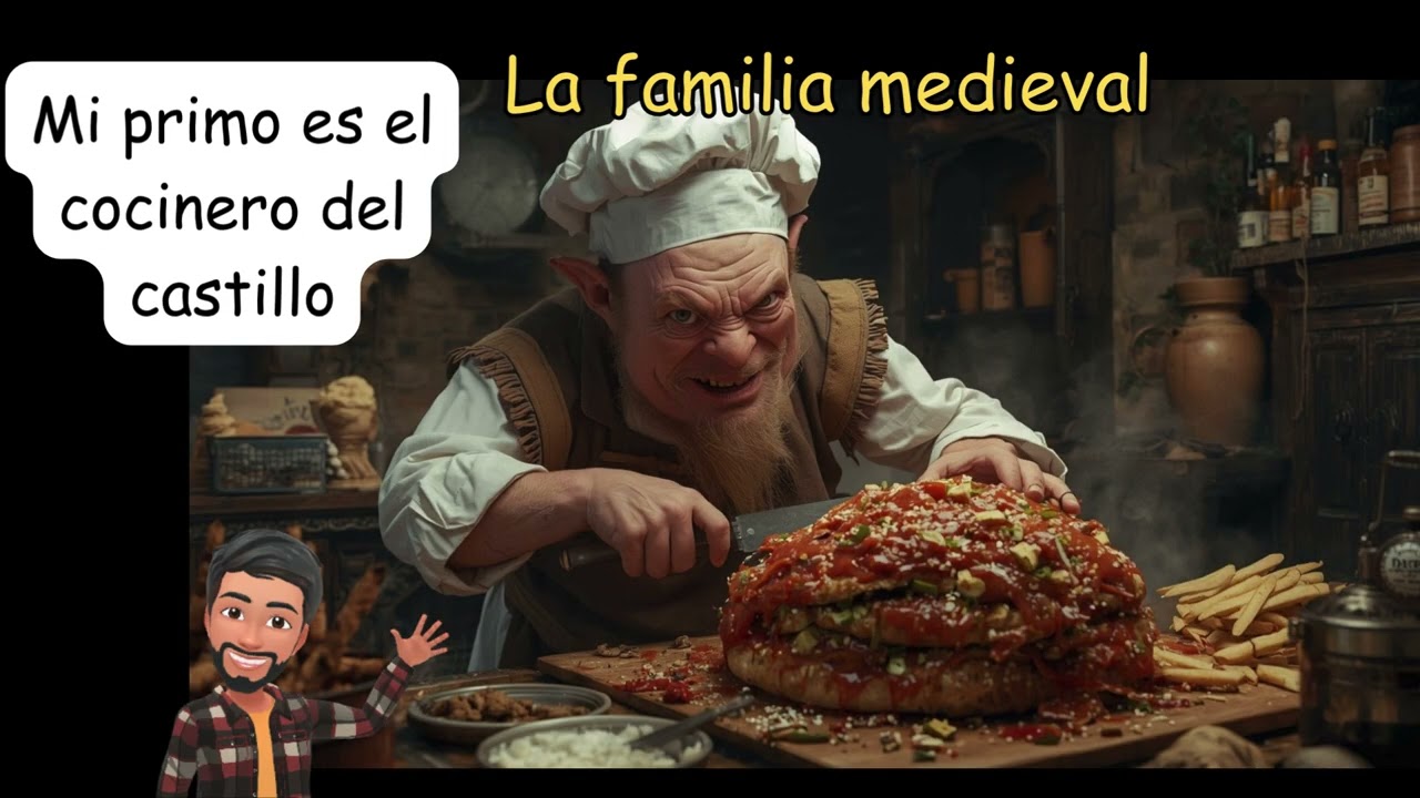 1 Minute Spanish Reading: Familia medieval Spanish for Kids | Vamospanglish Shorts