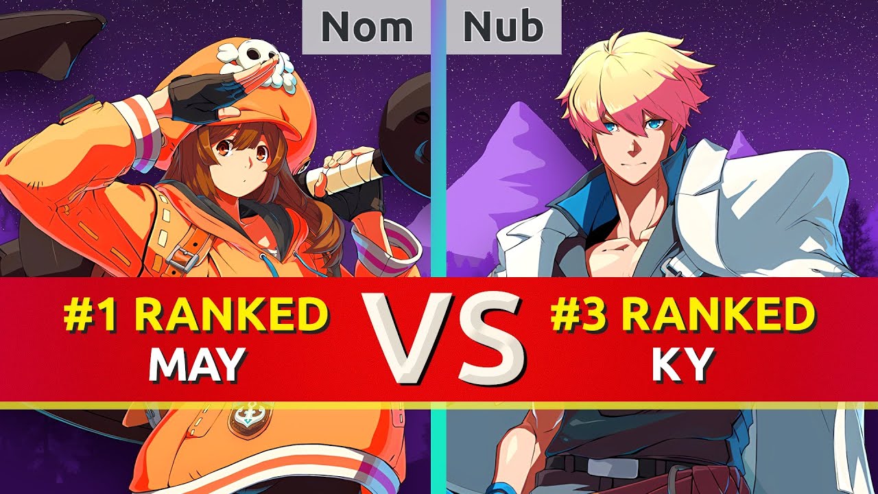 GGST ▰ Nom (#1 Ranked May) vs Nub (#3 Ranked Ky). High Level Gameplay