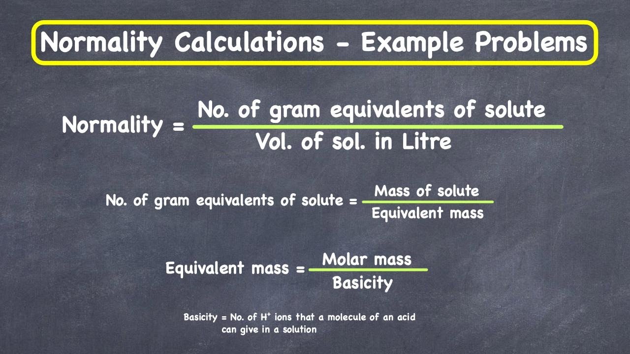 Normality calculation - example problems