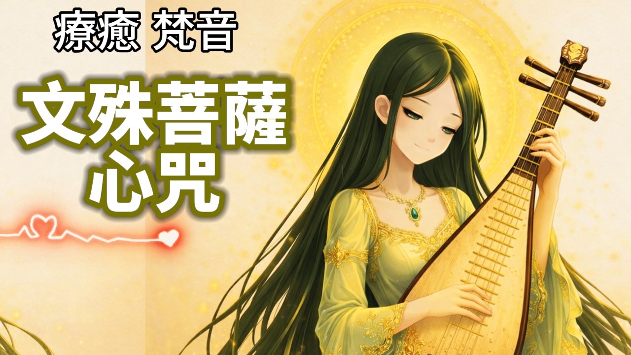 文殊菩薩心咒 1 Hour✨智慧咒音｜讀書專注｜靜心冥想🍀適合讀書、考試、冥想、睡前聆聽，提升智慧與內在安定🌿Manjushri Mantra🎵Healing Music