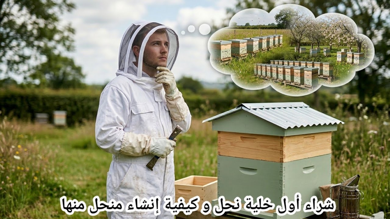 تربية النحل للمبتدئين أول خلية نحل لمبتدئ في تربية النحل و كيفية التعامل معها : الجزء 1