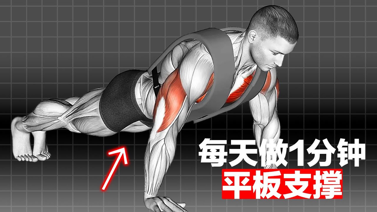 堅持每天做1分鐘平板支撐的神奇功效#健身#平板支撑