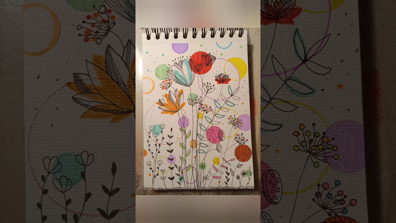 Декоративные цветы ✍️ #творчество #kūryba #art #художница #dailininkė #artist #творческоенастроение🤩