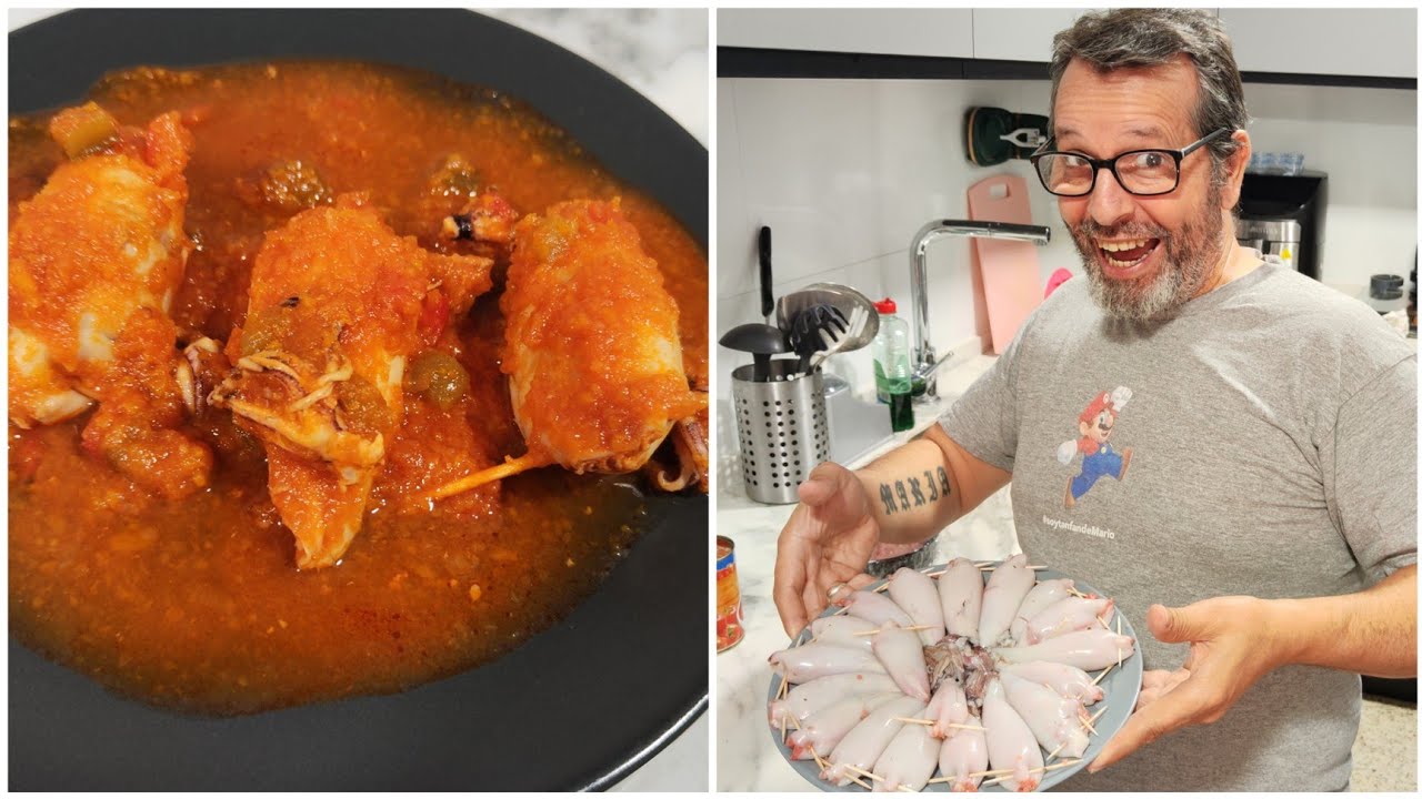 Los mejores chipirones rellenos en salsa que he hecho en mi vida