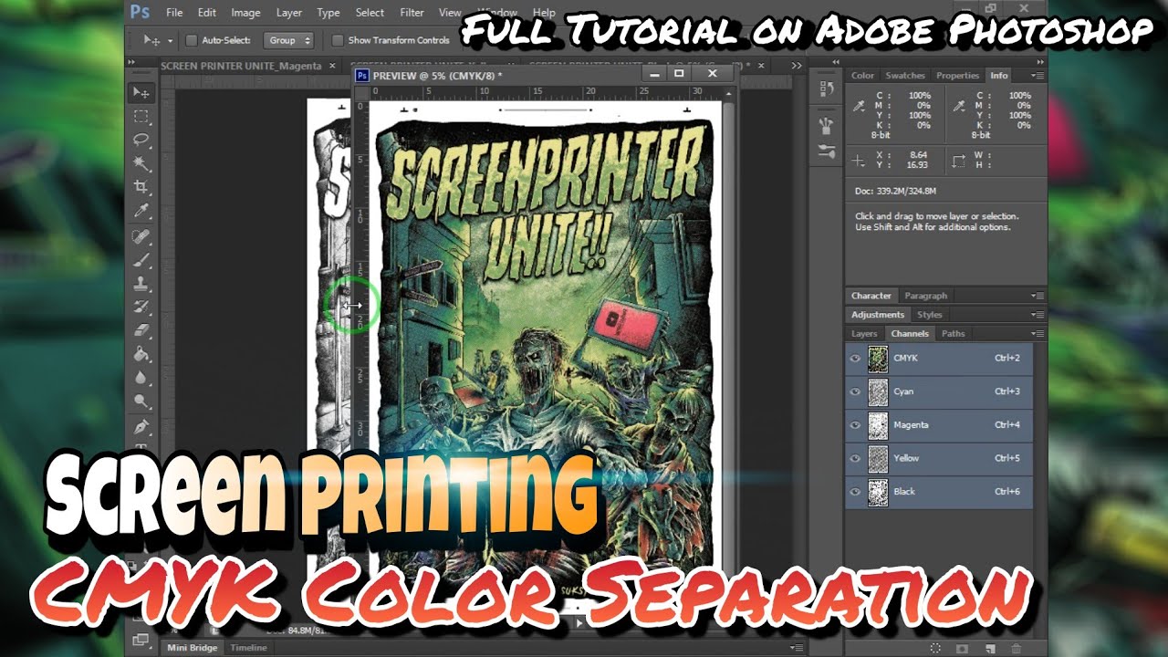 [TUTORIAL] HOW TO SEPARATE CMYK 4 COLOR PROCESS IN SCREEN PRINTING - (SEPARATION | HALFTONE) PART 1