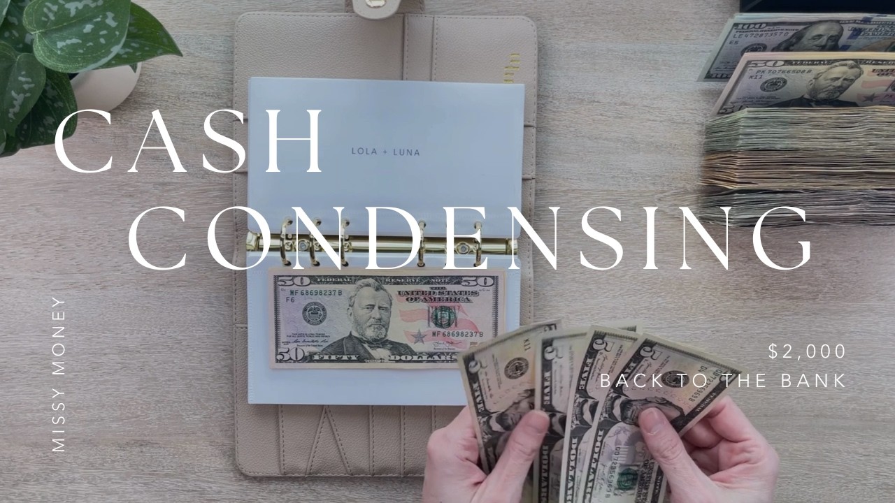 Cash Condensing | $2,000 to Savings | Savings Challenges + Sinking Funds | Cash Stuffing