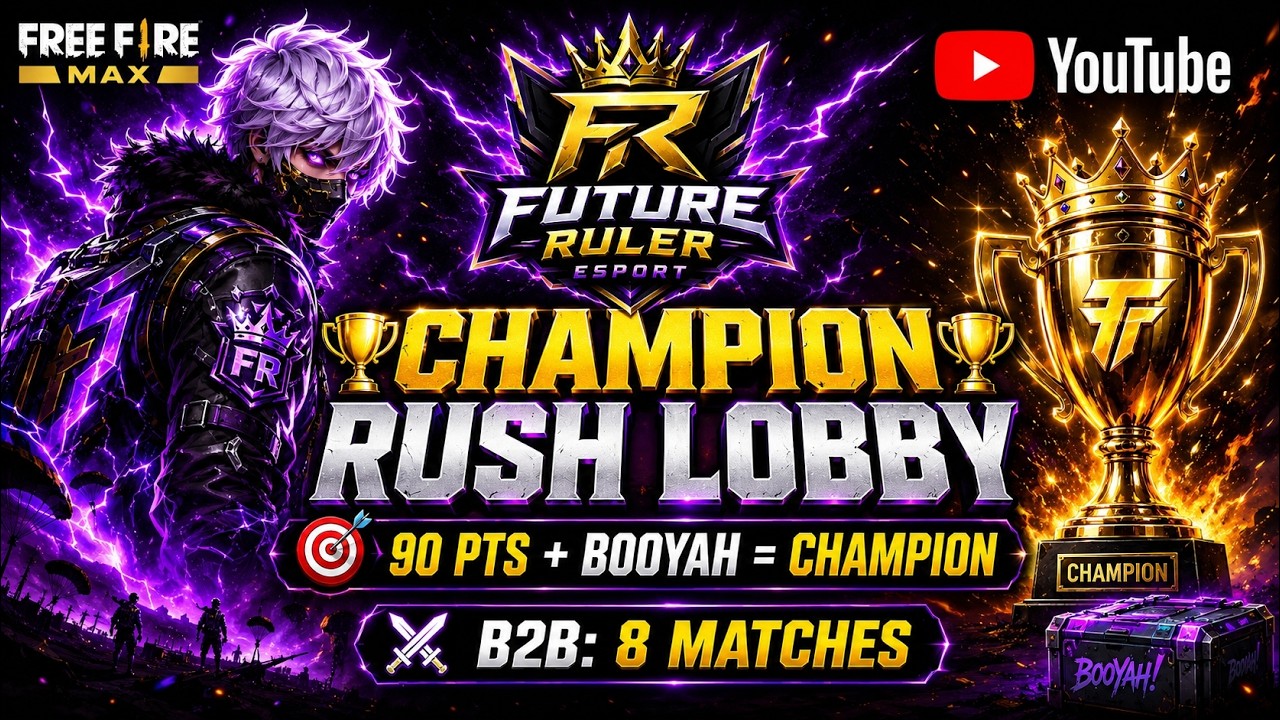 Champion rush format Organise by FUTURE RULERS ESPORT. FREE FIRE MAX