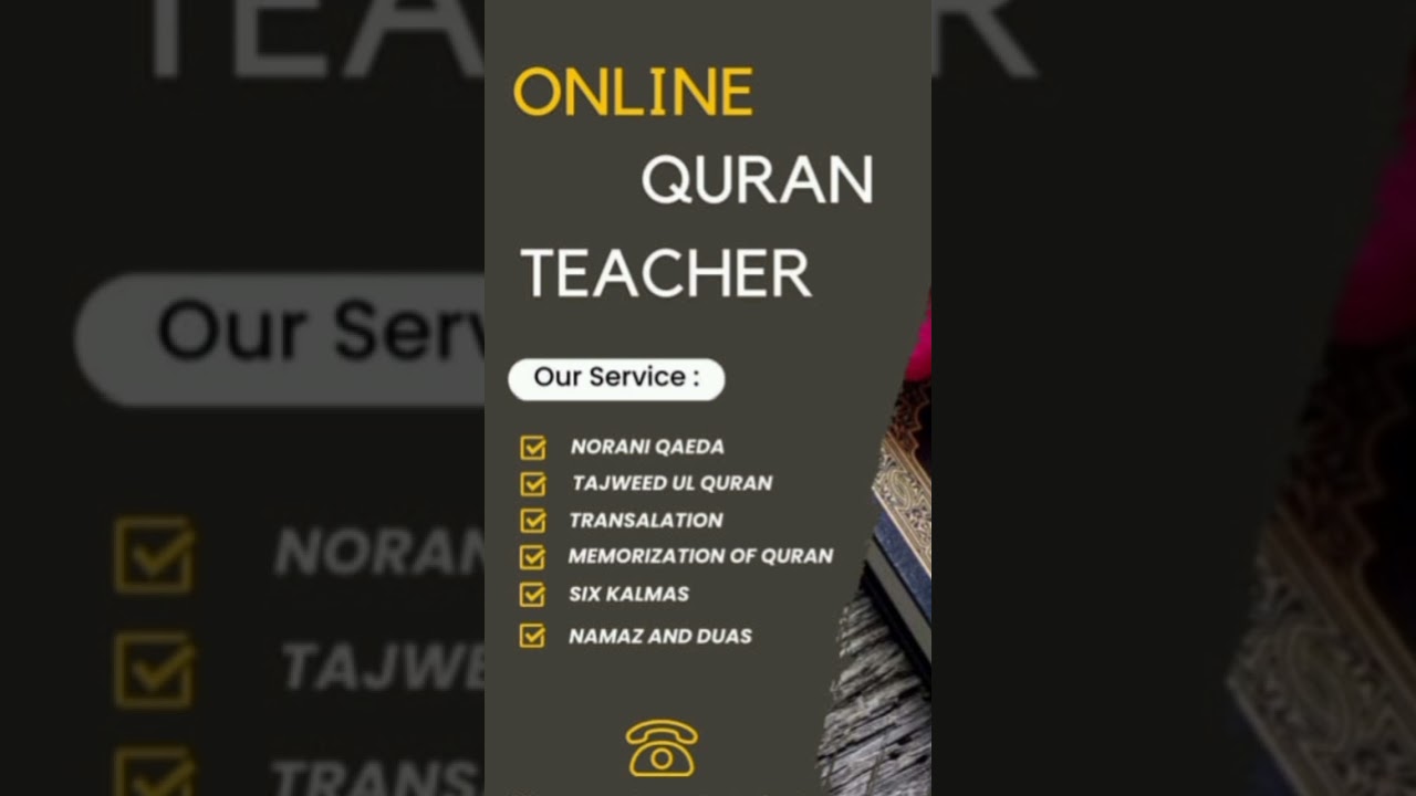I am online Quran teacher for kids and ladies contact me for details