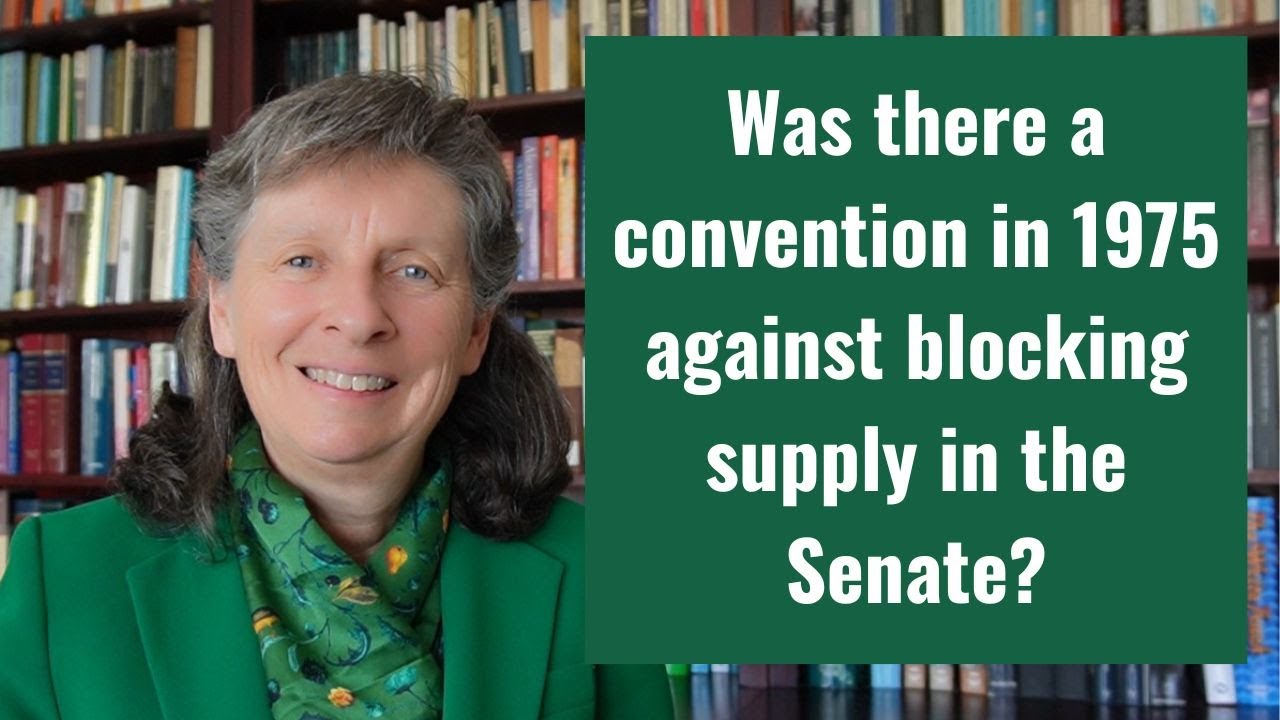 Was there a convention in 1975 against blocking supply in the Senate?